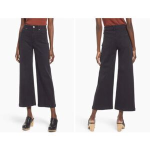 Like New! PAIGE Anessa High Waist Wide Leg Jeans (Black Willow Distressed)